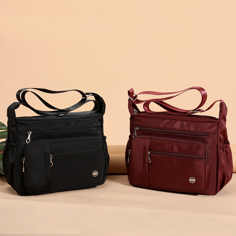 中老年布包牛津布斜挎包女包尼龙包包轻便帆布妈妈包单肩包防水