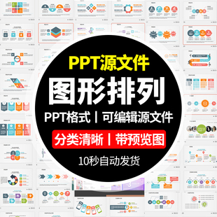 图表排列流程图并列递进循环目录步骤对比关系数据分析ppt模板