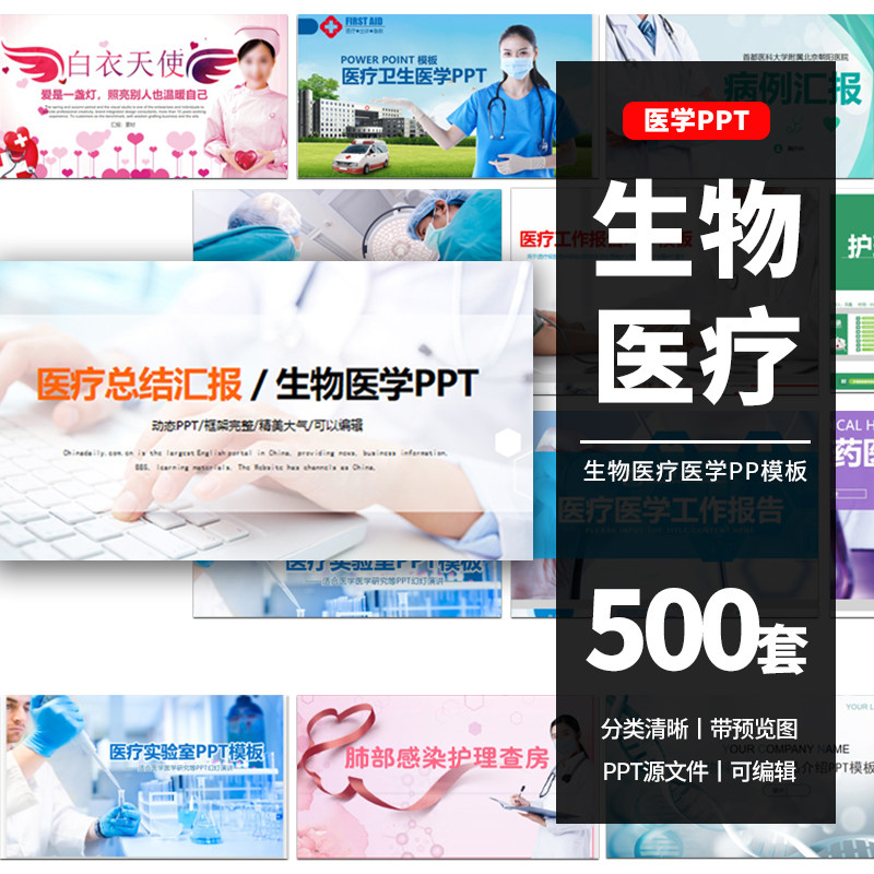 ppt模板医药医学医疗医院护理学术培训课件医生护士工作汇报模版图片