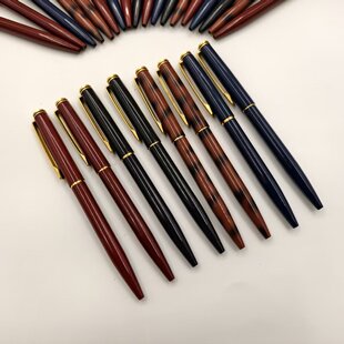 特价处理英雄50圆珠笔老式按压出芯笔杆黄铜覆漆质感好使用g2笔芯