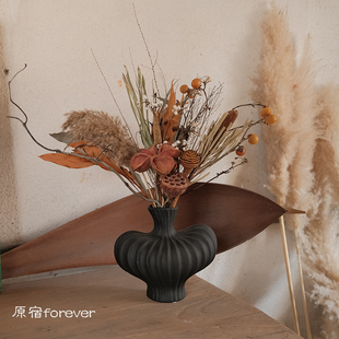 复古干花搭配装饰侘寂风花束家居民宿酒店轻奢高级感插花道具摆件