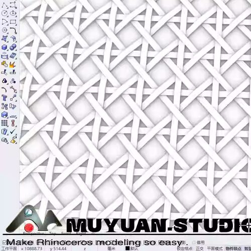 犀牛grasshopper参数化菱形穿插编织体生成插件，牧渊工作室出品