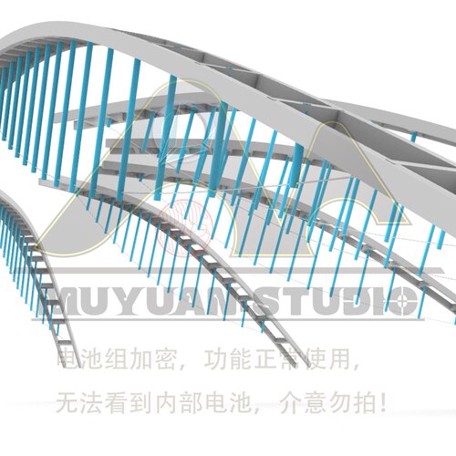犀牛grasshopper参数化弧形张弦梁生成插件，牧渊自动发货