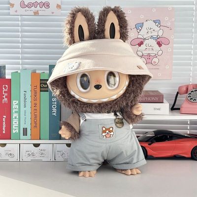 适合Zimomo首领58cm搪胶娃娃拉布布潮玩工装LABUBU仅娃衣服无娃娃