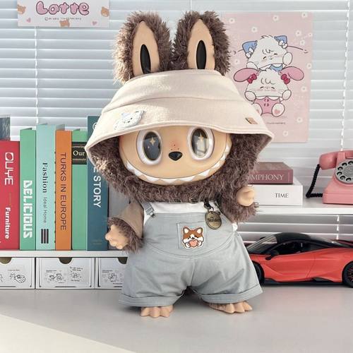 适合Zimomo首领58cm搪胶娃娃拉布布潮玩工装LABUBU仅娃衣服无娃娃
