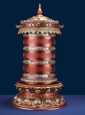 藏式电动转轮静音八吉祥天珠