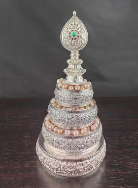 S999纯银曼扎盘藏式八吉祥