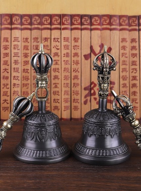 尼泊尔手工纯铜金刚铃杵藏传