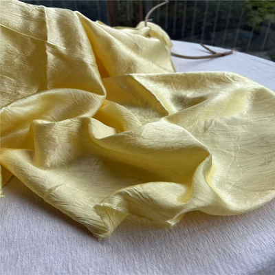 日本进口软垂舒服纯色全醋酸缎面褶皱肌理薄款亲肤夏天服装布料