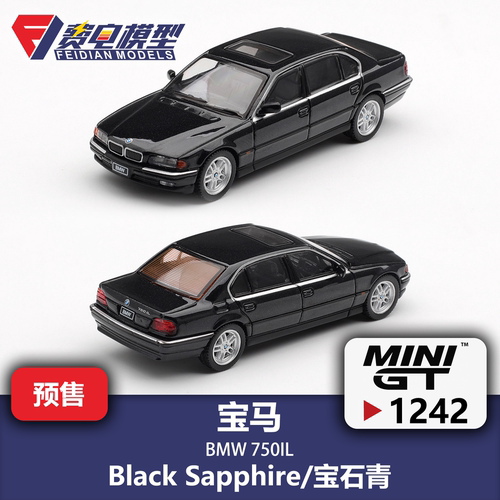MINIGT 1:64 #1242 宝马BMW 750IL 宝石青 合金汽车模型