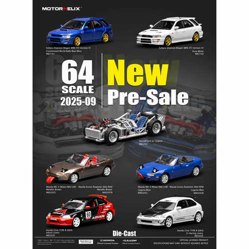 鸟笼 马自达MX5 Impreza 本田EK9 9月新品 汽车模型-MH 1/64