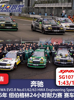 奔驰AMG 190E HWA EVO.R  26纽伯格林 赛车模型-Spark 43 SG1071