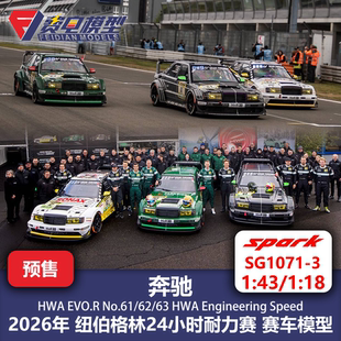 奔驰AMG 190E HWA EVO.R  26纽伯格林 赛车模型-Spark 43 SG1071
