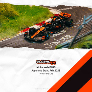TW 1:64 诺里斯 迈凯伦车队 MCL60 日本大奖赛 合金汽车模型