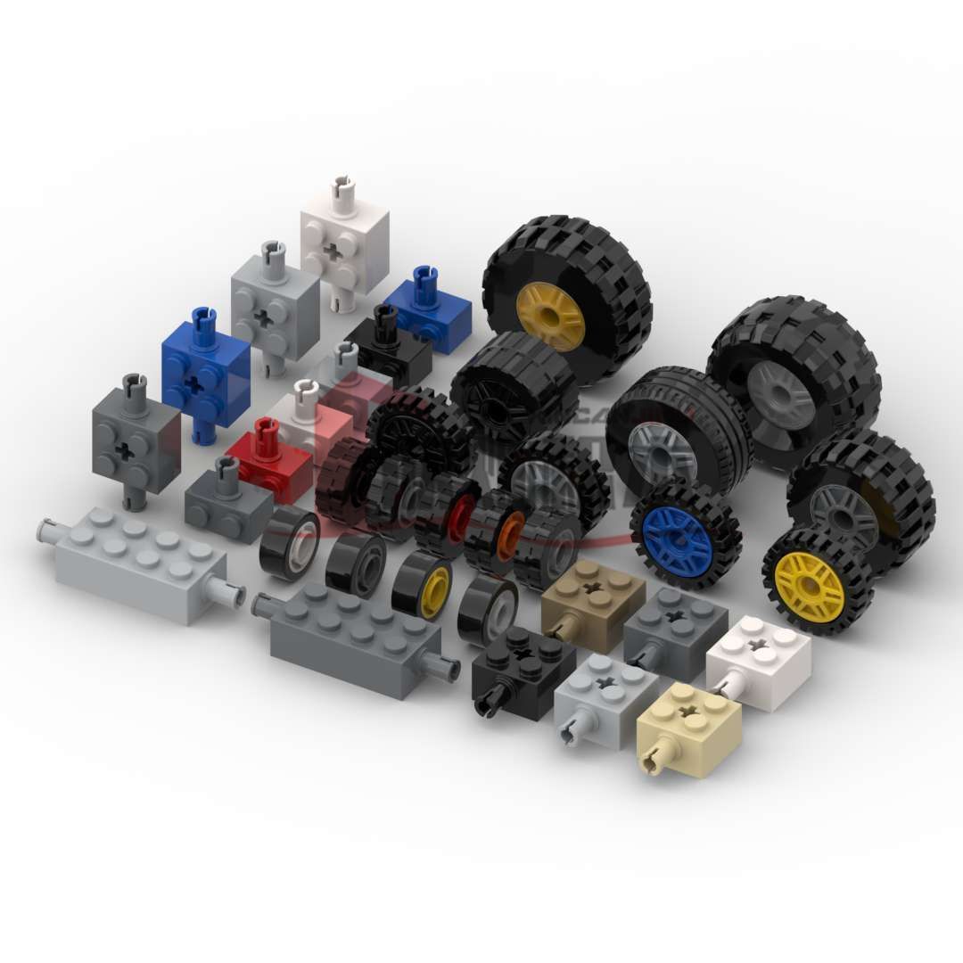 兼容乐高小颗粒积木栓砖6249 30157轮胎42610 50945 61254 55981