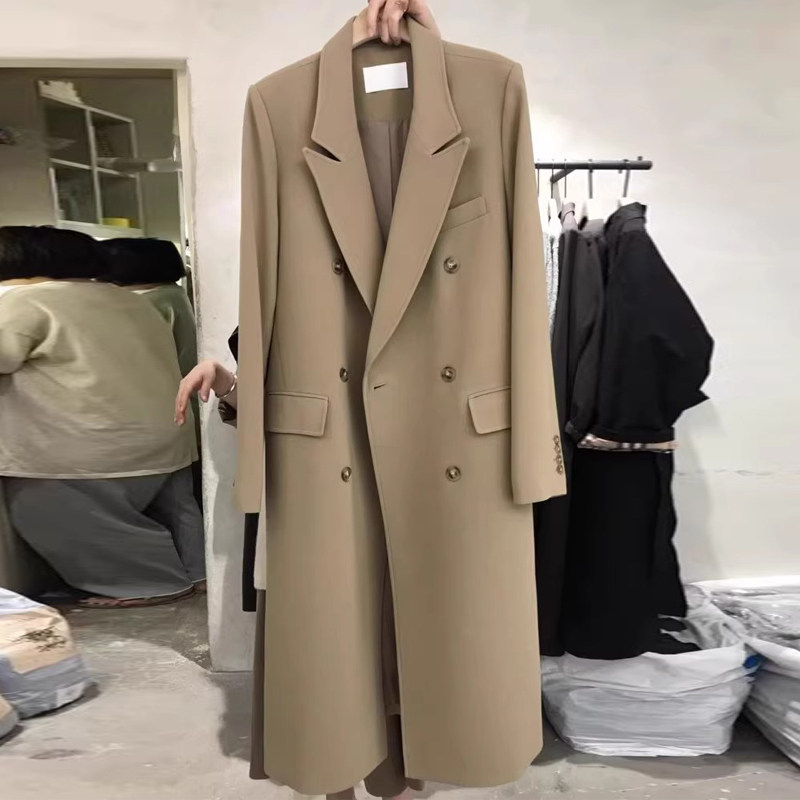 中长款双排扣网红西服上衣