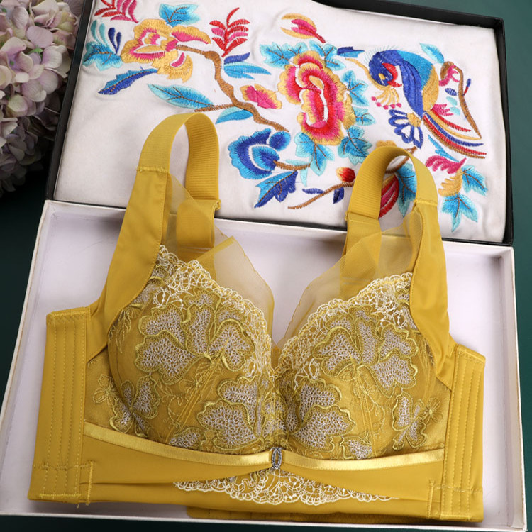 2025无钢圈调整型内衣女士夏季薄款大胸显小文胸聚拢收副乳防下垂