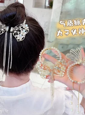 包邮发饰高级感女童头饰儿童扎丸子头发扣抓夹女童发卡头饰