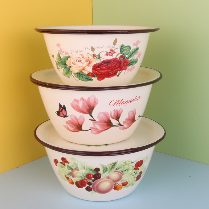 加厚搪瓷平盖盆搪瓷碗带盖加深盆老式搪瓷猪油盆饺子馅料盆和面盆,餐饮具,盆,淘宝优惠券,粉丝福利购,淘宝优惠卷