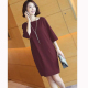 职业女装 大码 春秋中长直筒遮肚显瘦连衣裙高端气质弹力锦棉七分袖