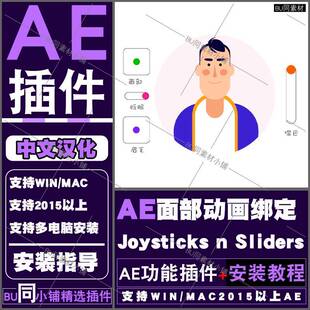 AE面部表情骨骼绑定插件 Joysticks n Sliders角色动作MG动画绑定