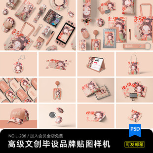 高级感文创品牌设计提案样机合集VI毕设衍生品效果图PSD贴图素材