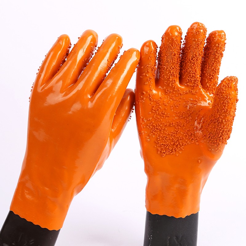 浸塑耐磨户外作业混凝土分指手套