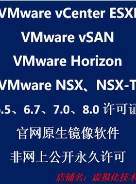 VMware vCenter esxi 6 7.0 8.0 horizon nsx srm软件许可序列号