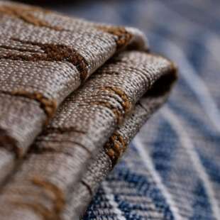 Elitis法国原装 进口面料Maka现代轻奢棉质几何图案客厅窗帘座套布