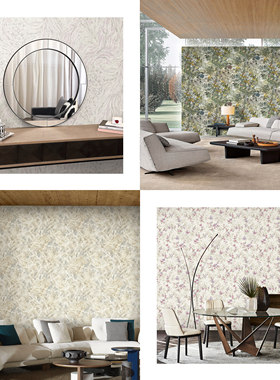 意大利进口蓝色情人壁纸BM29001 29004复古热带植物墙纸Blumarine