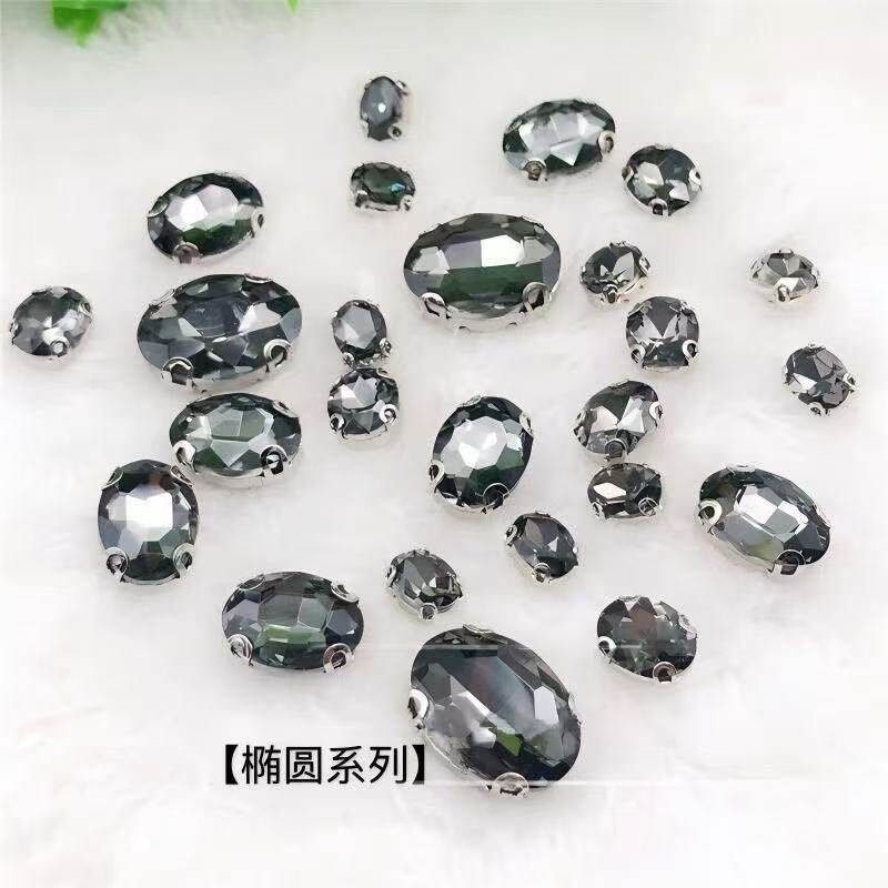 水晶玻璃爪钻3D立体手缝钻衣服补钻服装婚纱配饰闪钻DIY手工制作