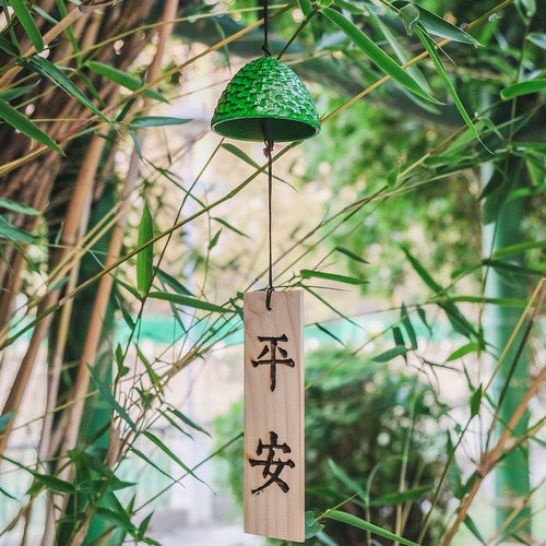 若水杂集铸铁风铃音色清透能吹动