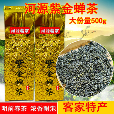 2026新茶河源特产紫金蝉茶绿茶浓香型500g虫咬茶蜜味紫金禅茶龙窝