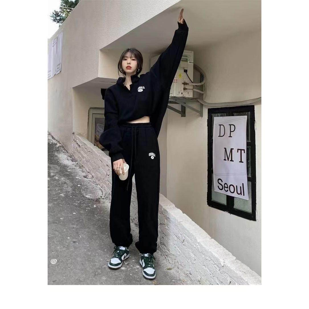 卫衣卫裤套装女2025年秋冬新款加绒炸街时尚休闲跑步运动服两件套,女装/女士精品,时尚套装,淘宝优惠券,粉丝福利购,淘宝优惠卷