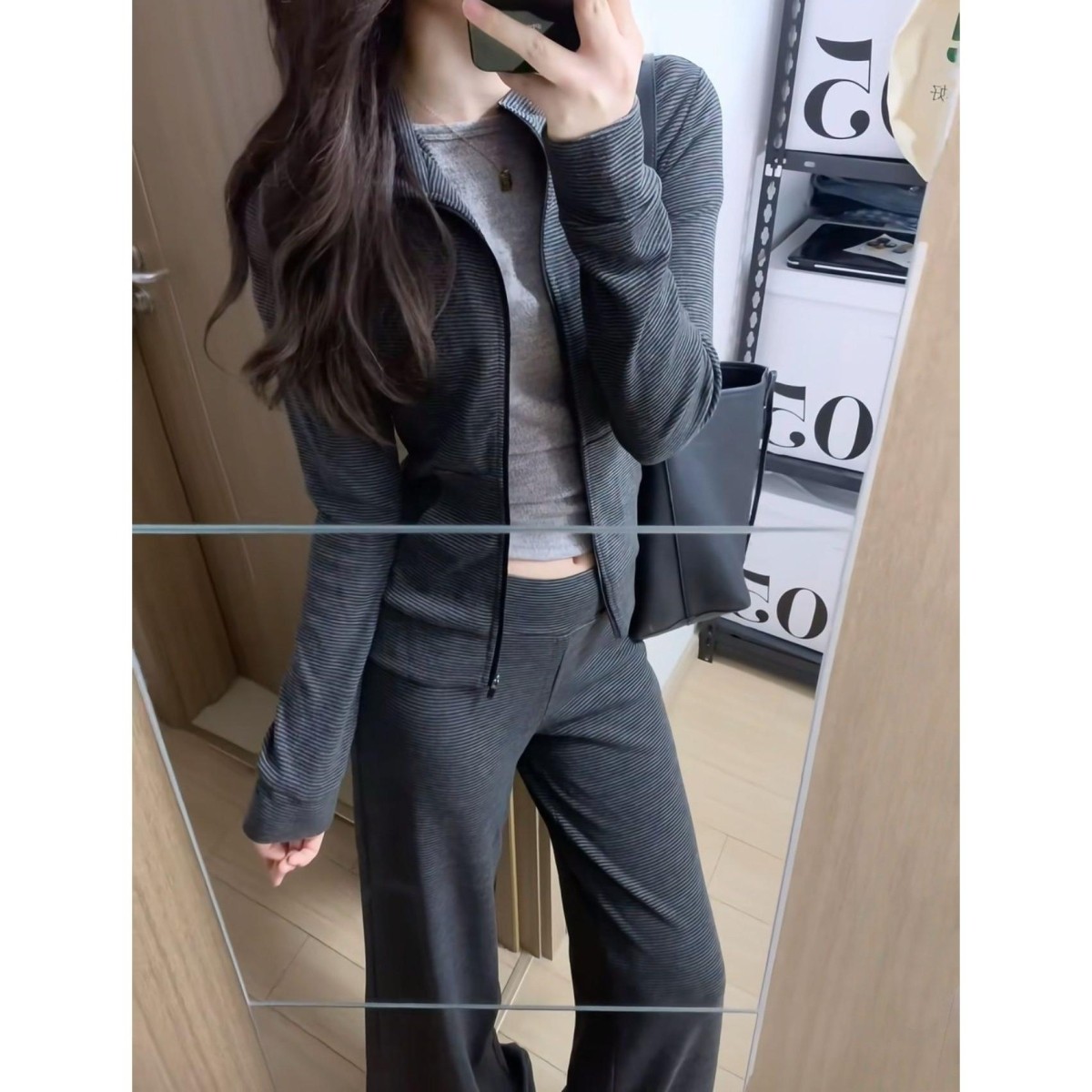 胖MM大码休闲慵懒运动套装女2026秋季新款韩系条纹立领卫衣一整套,女装/女士精品,时尚套装,淘宝优惠券,粉丝福利购,淘宝优惠卷