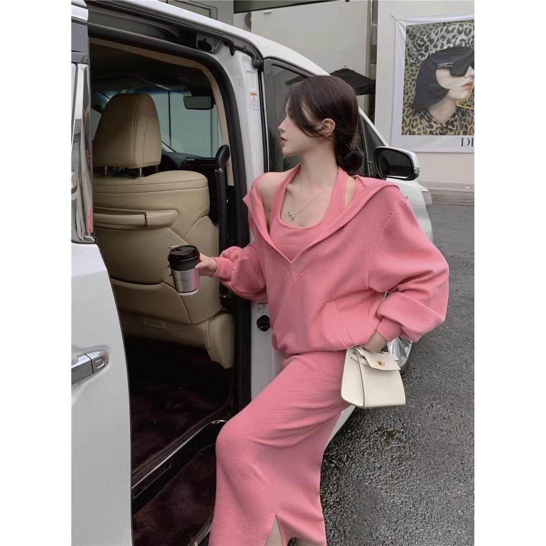 秋季新款洋气减龄显瘦套装女大码卫衣遮肉两件套连衣裙子胖MM女装,女装/女士精品,时尚套装,淘宝优惠券,粉丝福利购,淘宝优惠卷