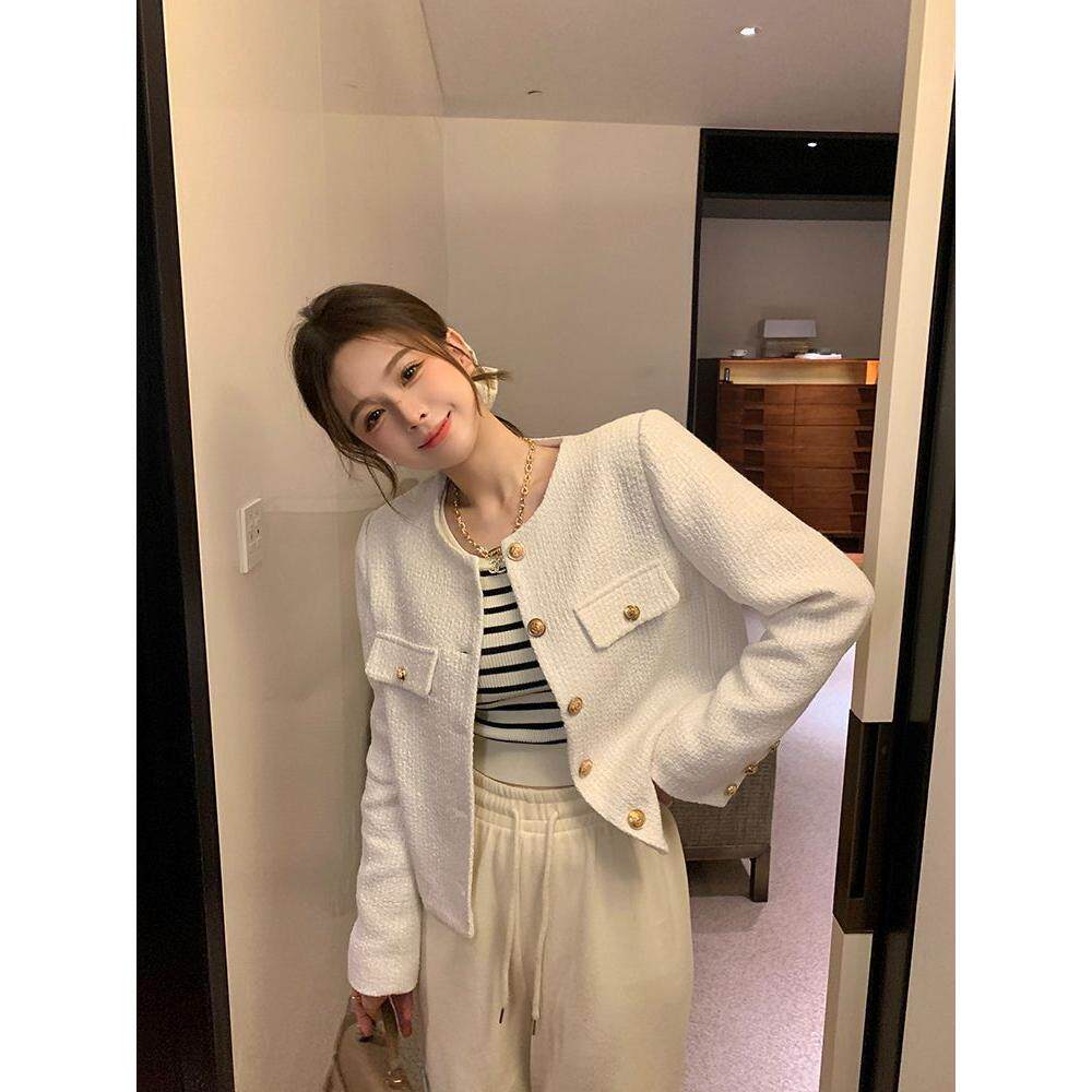 小香风短外套女装春秋2026年新款韩系高级感名媛气质chic长袖上衣