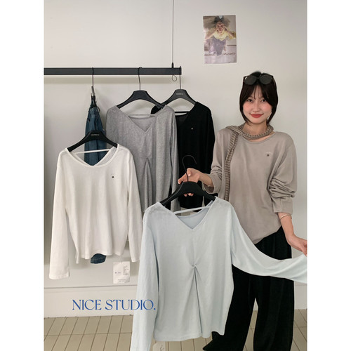 奶思家 Nice Studio-秋上新韩版长袖T恤(不含围巾和包包)30637
