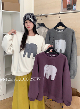 奶思家NICE STUDIO大象工艺卫衣08725