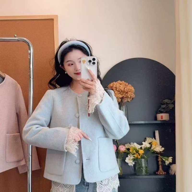 2025新款圆领气质双面穿短外套高