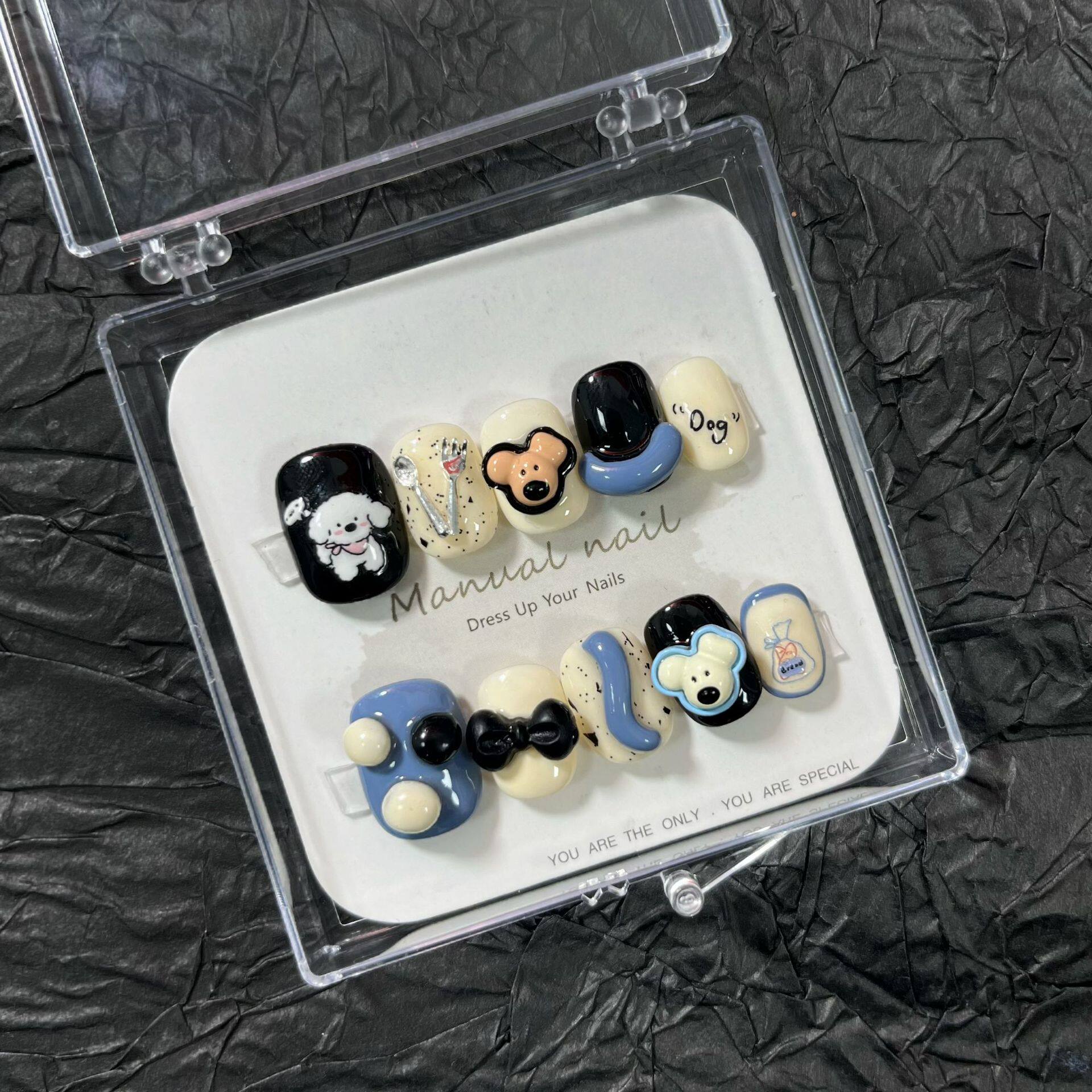 纯手工穿戴甲短款可爱搞怪
