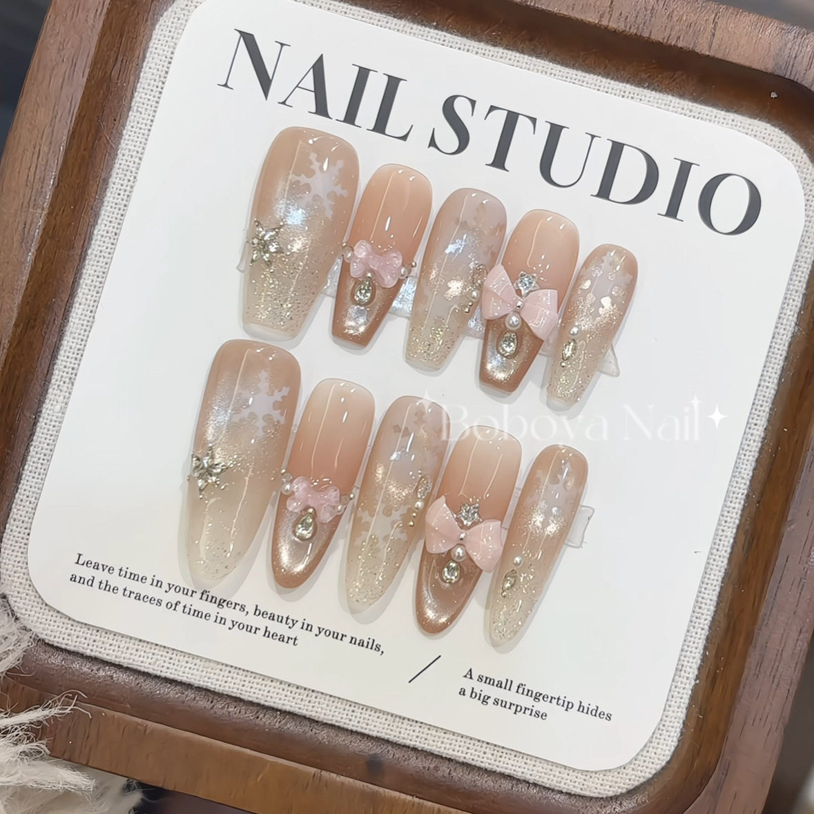 仙女风蝴蝶结公主千金穿戴甲温柔少女奢华显白猫眼闪钻日常美甲,彩妆/香水/美妆工具,穿戴甲/甲片,淘宝优惠券,粉丝福利购,淘宝优惠卷