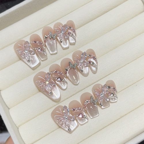 猫眼立体蝴蝶显白穿戴甲