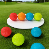 高尔夫比赛球2层全新空白彩球实心球GOLF双层下场比赛球按摩球4色