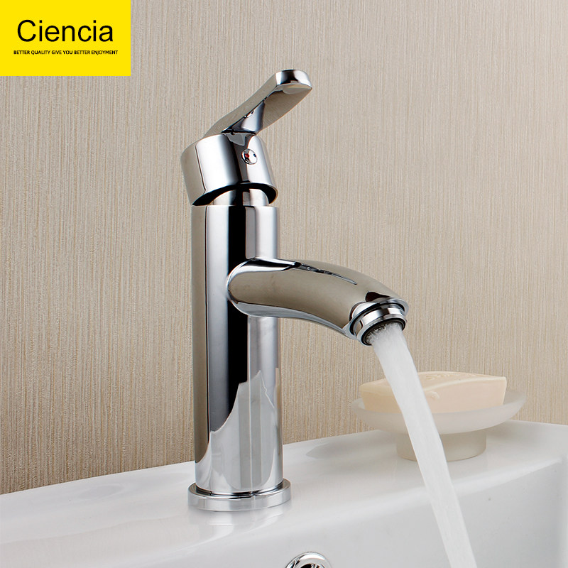 黄铜镀铬浴室冷热面盆单孔水龙头陶瓷盆台盆卫生间洗脸盆单把龙头