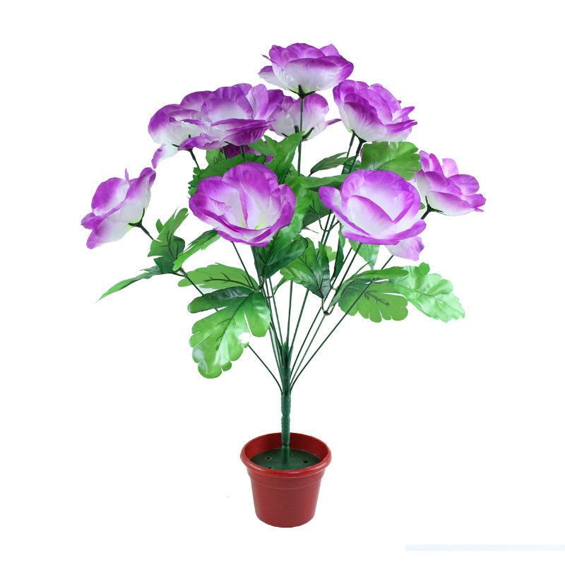 绢花清明节花便宜扫墓花13头玫追悼/奠仪用花
