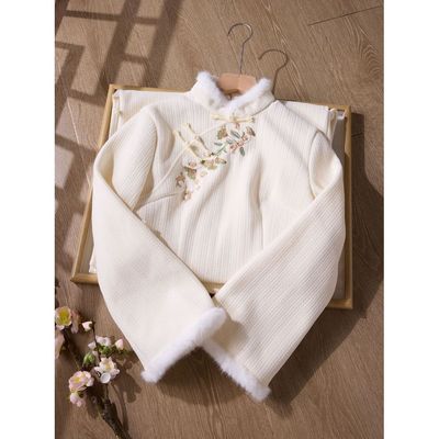 微笑向暖 新中式旗袍 冬装改良国风日常可穿显瘦百搭绝美连衣裙