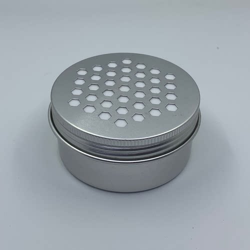 工厂订制圆形带孔香薰盒铝盒客厅办公室60ml80ml空气清新剂盒 DIY