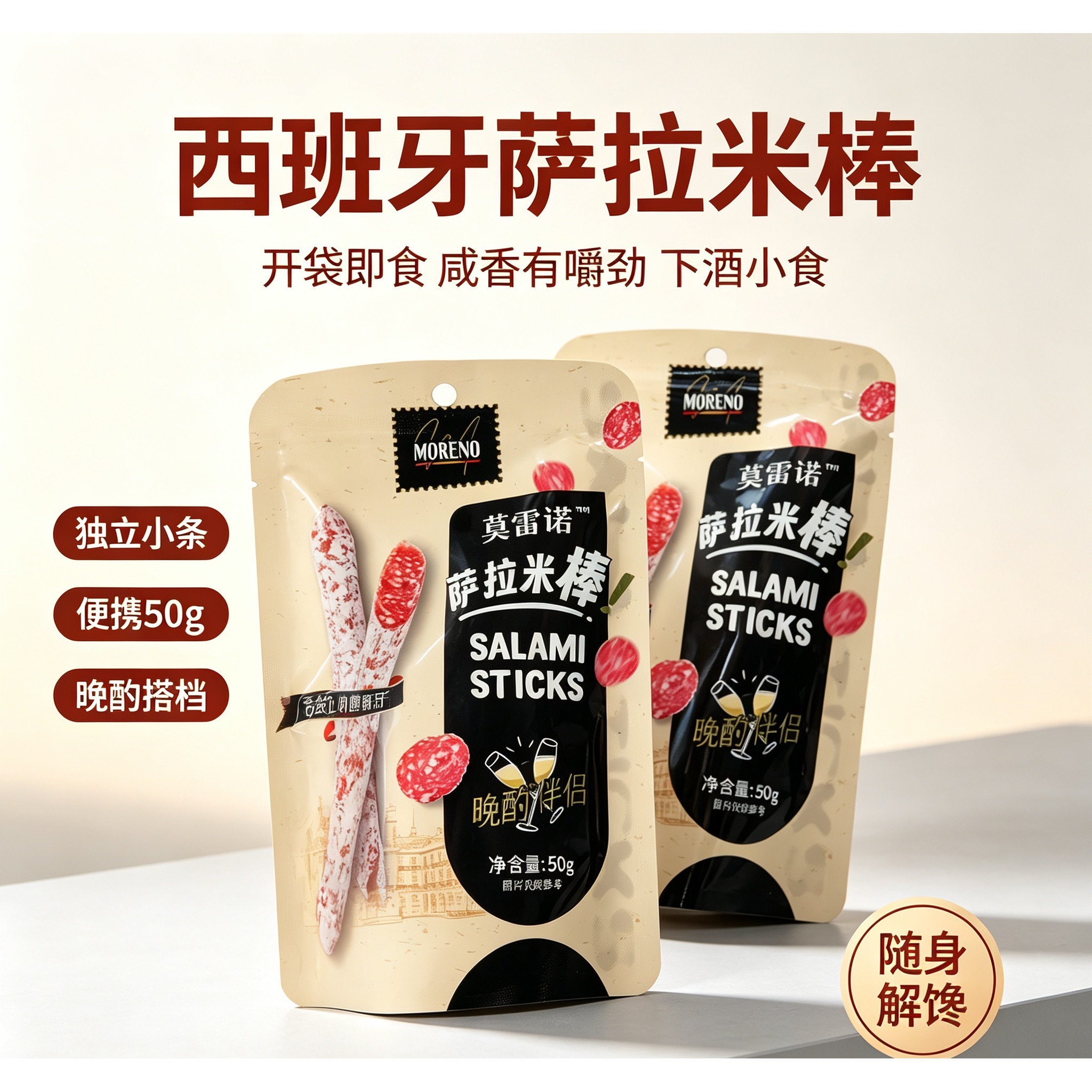 莫雷诺迷你棒萨拉米香肠