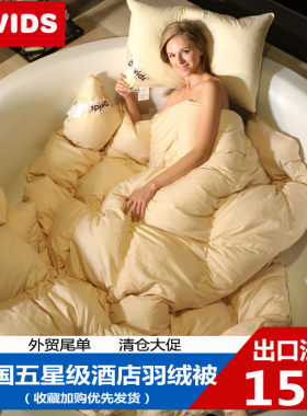 五星级95白鹅绒加厚保暖双人被芯